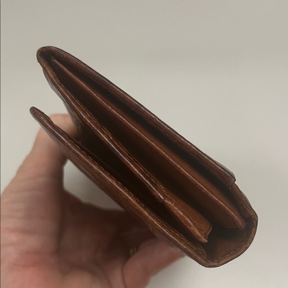 Samsonite Full Grain Stamped Brown Crocodile Wallet & checkbook - Picture 14 of 16